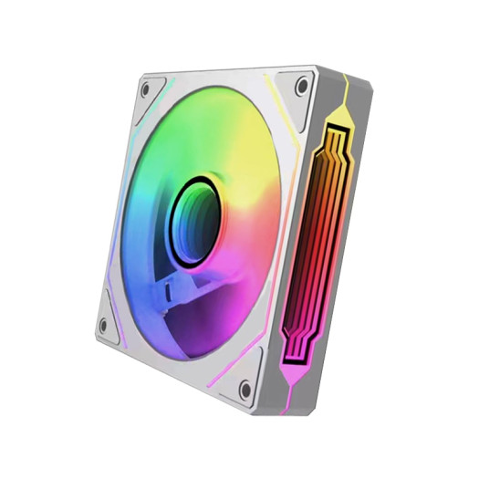 Prism 4Pro ARGB Infinity Mirror Fan - High-Speed, Low Noise Fan for Gaming PCs, Reverse Air flow Fan White